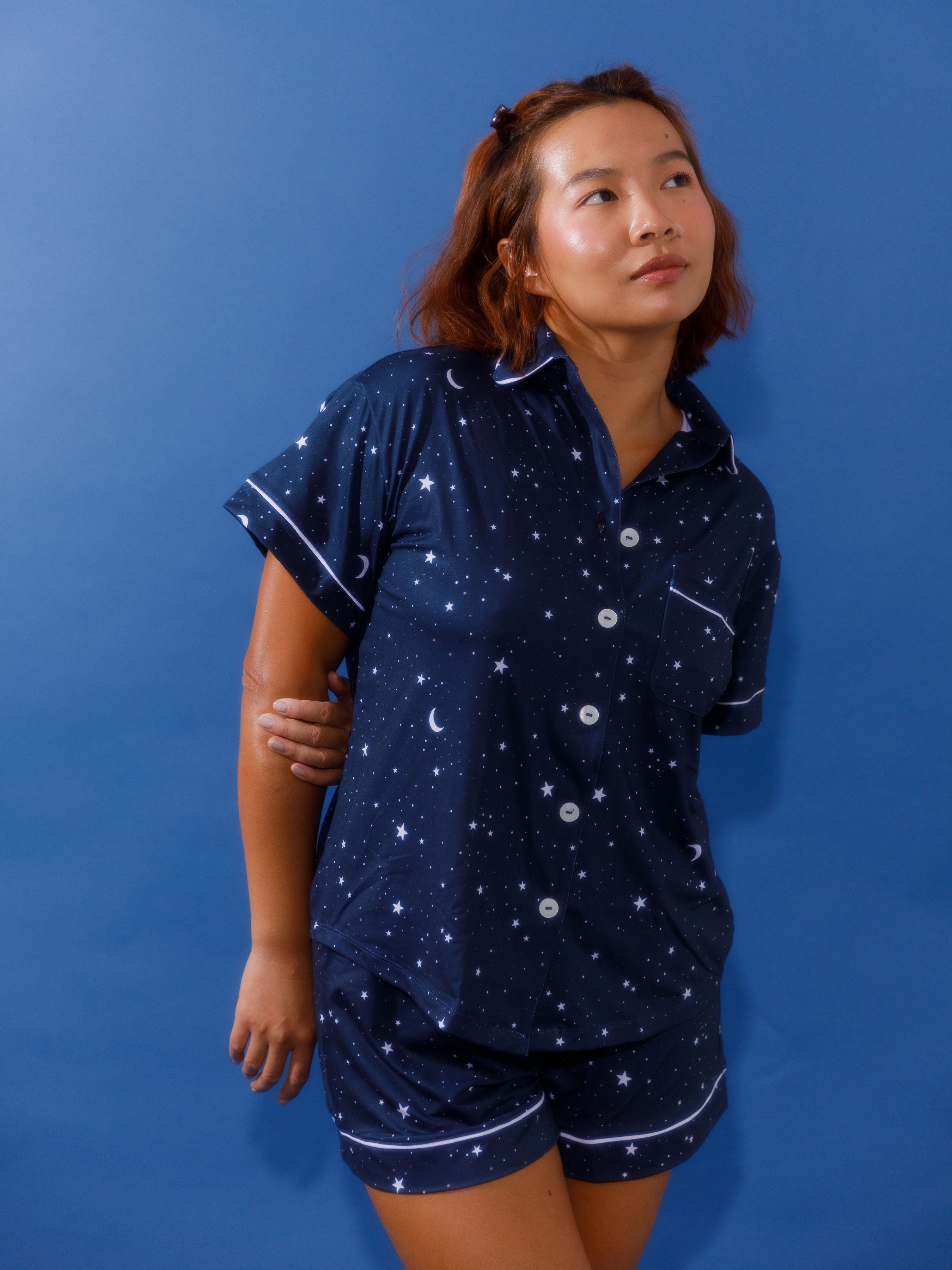 Women's short sleeve discount button up pajamas